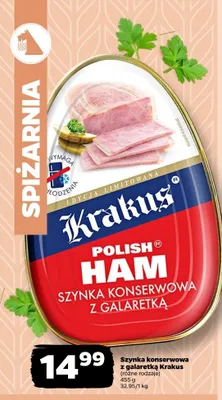 Szynka konserwowa z galaretką Krakus promocja w Netto