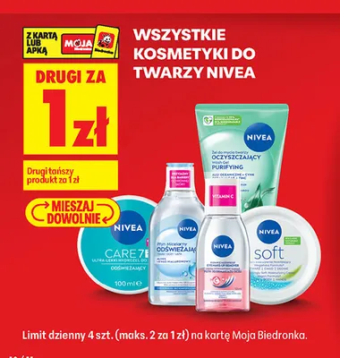 Kosmetyki do twarzy Nivea promocja w Biedronka