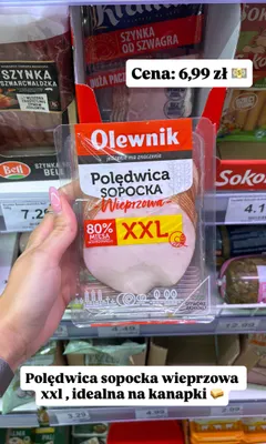 Polędwica sopocka wieprzowa Olewnik XXL promocja w Dino