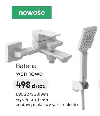 Bateria wannowa Valvex biała promocja w Castorama