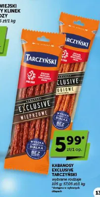 Kabanosy Exclusive wieprzowe Tarczyński promocja w Euro Sklep