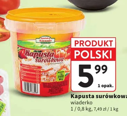 Kapusta surówkowa wiaderko promocja w Intermarche
