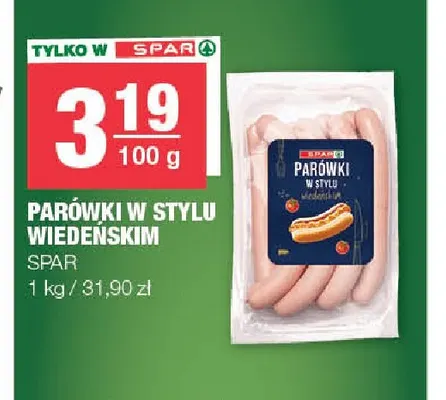 Parówki w stylu wiedeńskim Spar promocja w SPAR