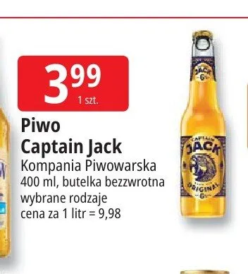 Piwo Captain Jack promocja w Leclerc