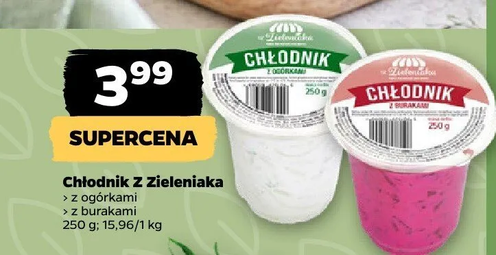 Chłodnik z ogórkami Z Zieleniaka promocja w Netto