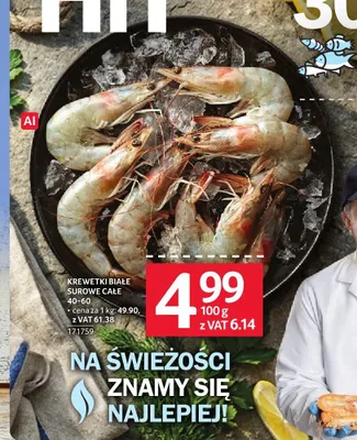 Krewetki białe surowe całe 40-60 promocja w Selgros