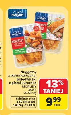 Nuggetsy z piersi kurczaka Morliny promocja w Carrefour