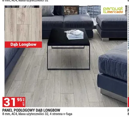 Panel podłogowy Parquet & Mercado Dąb Longbow 8 mm AC4 promocja w Merkury Market