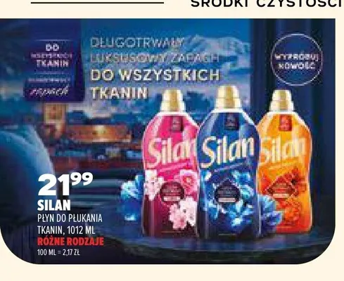 Płyn do płukania tkanin Silan promocja w Drogerie Natura