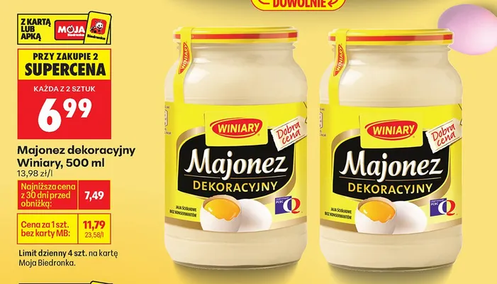Majonez dekoracyjny, 500 g promocja w Biedronka