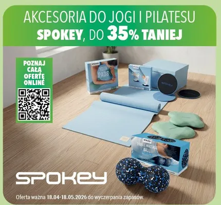Akcesoria do jogi i pilatesu DO -35% Spokey promocja w Biedronka Home