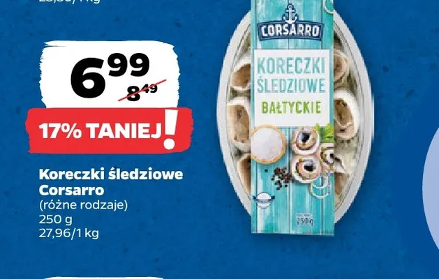 Koreczki śledziowe Corsarro promocja w Netto