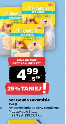 Ser gouda w plastrach Łakomisie promocja w Netto