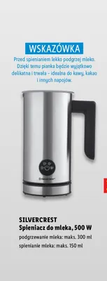 Spieniacz do mleka, 500 W promocja w Lidl