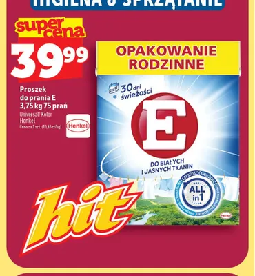 Proszek do prania E Universal 75 prań promocja w TOPAZ