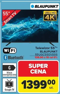 Telewizor 55" BLAUPUNKT 55UGC5501QOS promocja w Carrefour
