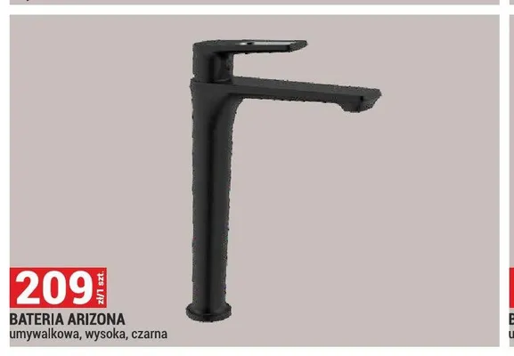 Bateria umywalkowa wysoka czarna Arizona promocja w Merkury Market