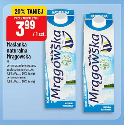 Maślanka naturalna Mrągowska promocja w POLOmarket