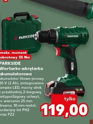 Wiertarko-wkrętarka akumulatorowa Parkside promocja w Kaufland