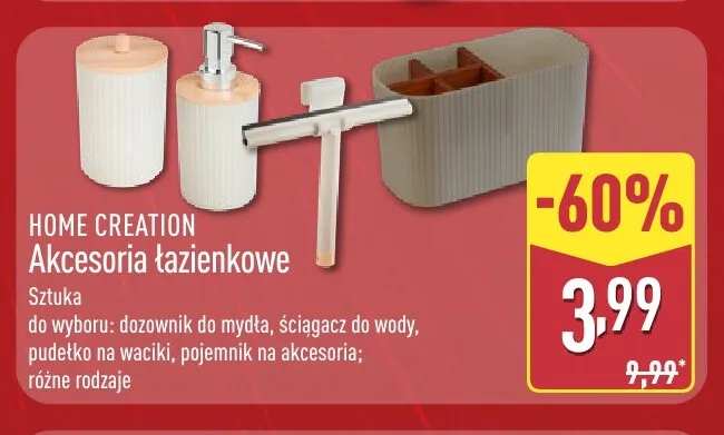 Dozownik do mydła Home Creation promocja w Aldi