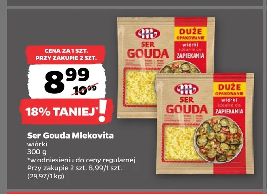 Ser gouda wiórki Mlekovita promocja w Netto