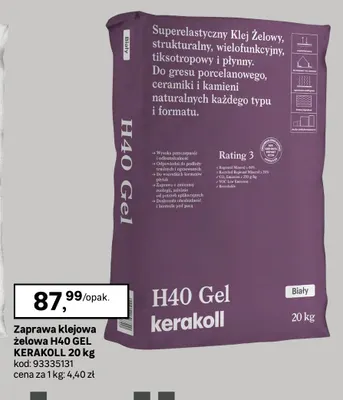 Zaprawa klejowa żelowa H40 Gel Kerakoll promocja w Leroy Merlin