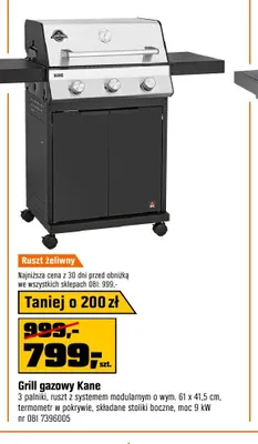 Grill gazowy Kane promocja w OBI
