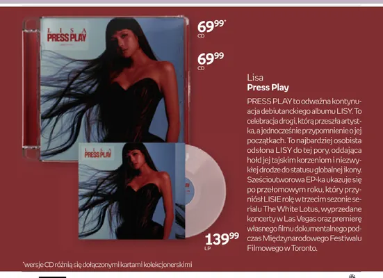 Płyta CD Lisa Press Play promocja w Empik