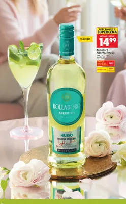 Aperitif Bolladoro Aperitivo Hugo 11% promocja w Biedronka