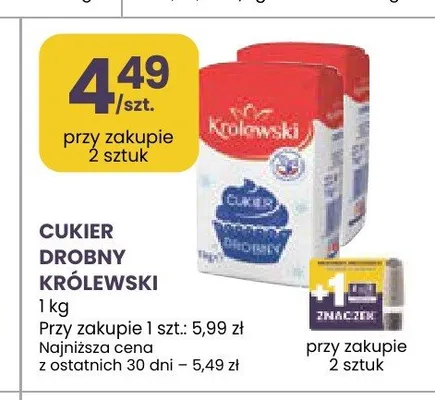 Cukier drobny Królewski promocja w Stokrotka