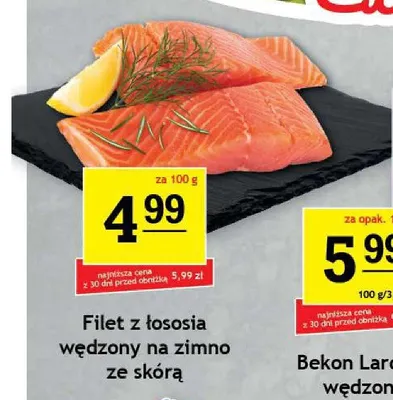 Filet z łososia wędzony na zimno ze skórą promocja w Gram Market