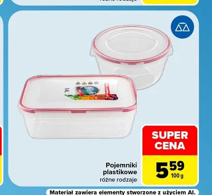 Pojemniki plastikowe promocja w Carrefour