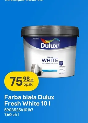 Farba biała Dulux Fresh White promocja w Castorama