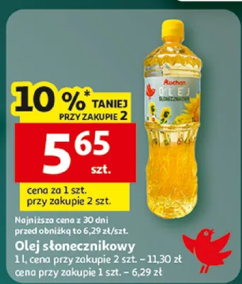 Olej słonecznikowy promocja w Auchan