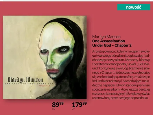 Płyta winylowa Marilyn Manson One Assassination Under God – Chapter 2 promocja w Empik