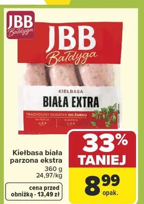 Kiełbasa biała parzona ekstra promocja w Carrefour Market