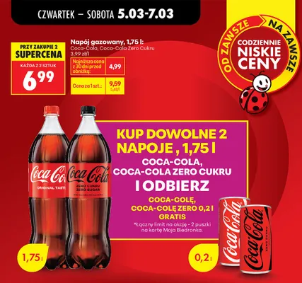 Napój gazowany promocja w Biedronka