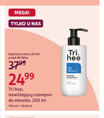 Nawilżający szampon do włosów Tri.hee promocja w Rossmann
