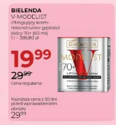 Krem liftingujący rekonstruktor gęstości skóry 70+ Bielenda V-Modelist promocja w Drogerie Jawa