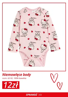 Body niemowlęce Hello Kitty 100% bawełna promocja w KiK