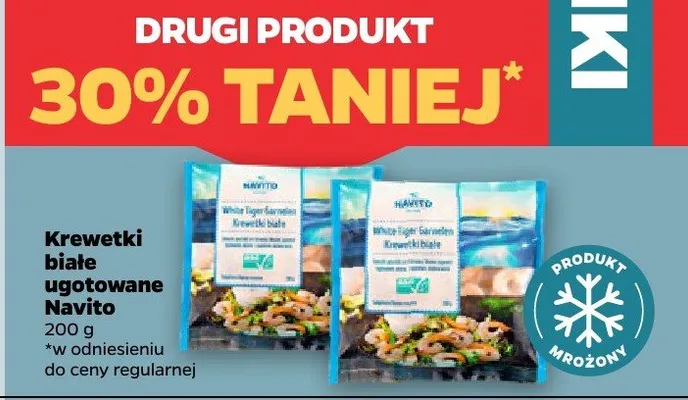 Krewetki białe ugotowane Navita promocja w Netto