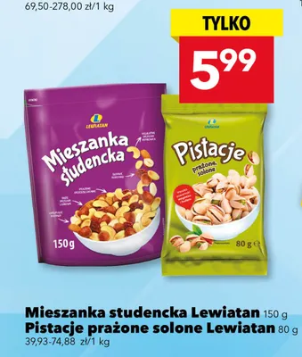 Pistacje prażone solone Lewiatan promocja w LEWIATAN