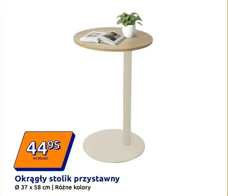 Okrągły stolik przystawny promocja w Action