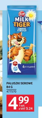 Paluszki serowe Milk Tiger Zott promocja w Selgros