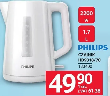 Czajnik HD9318/70 Philips promocja w Selgros