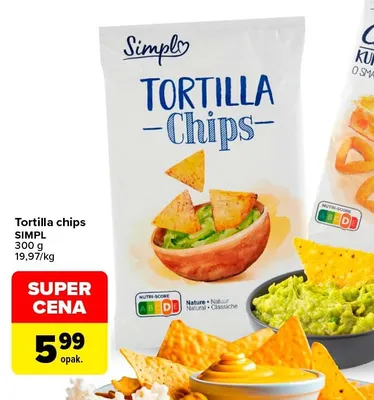 Chipsy tortilla SIMPL promocja w Carrefour