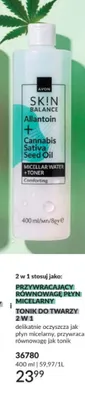 Przywracający równowagę płyn micelarny tonik do twarzy 2 w 1 Avon Skin Balance promocja w AVON