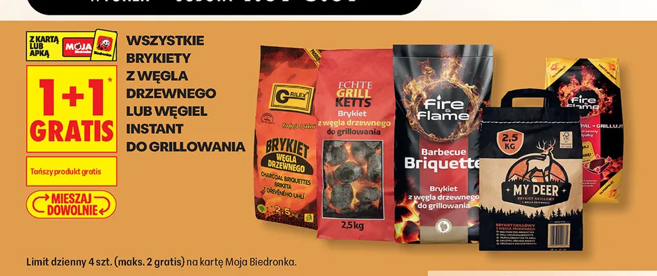Węgiel drzewny instant Fire Flame promocja w Biedronka