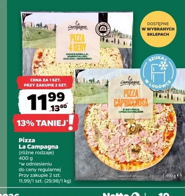 Pizza Capricciosa La Campagna promocja w Netto