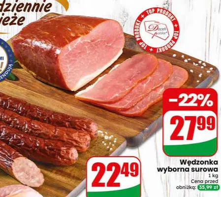 Wędzonka wyborna surowa Rydzyna promocja w Dino